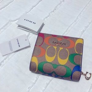 Coach rainbow folding wallet